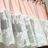 Pink/Lace - Short Kitchen Curtain Half Window Curtain Cafe Curtain Tier Curtain