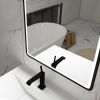 32 x 24 in. Rectangular Black Framed Wall-Mount Anti-Fog LED Light Bathroom Vanity Mirror