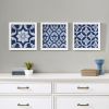 Distressed Navy Blue Medallion 3-piece Wall Decor Set