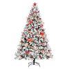 7.5ft Automatic Tree Structure PVC Material Green Flocking 1450 Branches Christmas Tree