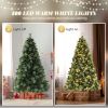 6ft Automatic Tree Structure PE PVC Material 500 Lights Warm Color 9 Modes With Remote Control 900 Branches With Pine Needles Christmas Tree Green