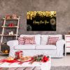 Framed Canvas Wall Art Decor Painting For New Year,Happy New Year Gift Painting For New Year Gift, Decoration For Chrismas Eve Office Living Room, Bed