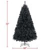 Clear Prelit Incandescent Black Hinged Spruce Artificial Christmas Tree, 6'