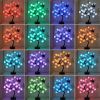 1pc, 24 LED RGB 16 Colors Rose Tree Night Light Battery And USB Plug Operated Rose Flower Fairy Lights Remote Control Mini Christmas Tree Table Lamp F