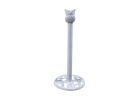 Whitewashed Cast Iron Sitting Owl Bathroom Extra Toilet Paper Stand 16""