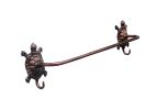 Antique Copper Turtle Bath Towel Holder 28""