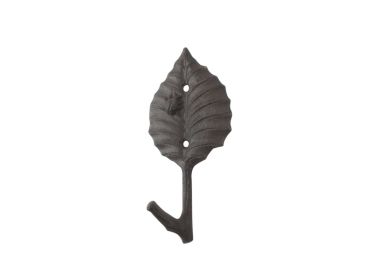 Cast Iron Birch Tree Leaf Decorative Metal Tree Branch Hook 5.5""