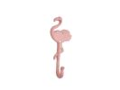 Rustic Pink Cast Iron Wall Mounted Decorative Metal Flamingo Hook 8""