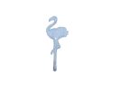 Rustic Whitewashed Cast Iron Wall Mounted Decorative Metal Flamingo Hook 8""