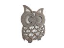 Rustic Copper Cast Iron Owl Trivet 8""