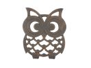 Rustic Copper Cast Iron Owl Trivet 8""