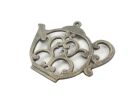 Rustic Gold Cast Iron Round Teapot Trivet 8""