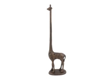 Rustic Copper Cast Iron Giraffe Paper Towel Holder 19""