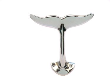 Chrome Decorative Whale Tail Hook 5""