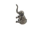 Rustic Gold Cast Iron Elephant Metal Door Stop 8""