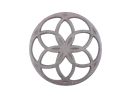 Cast Iron Decorative Metal Seed of Life Kitchen Trivet 7""