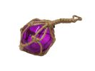 Purple Japanese Glass Ball Fishing Float Decorative Christmas Ornament 2""