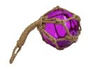 Purple Japanese Glass Ball Fishing Float Decoration Christmas Ornament 4""