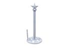 Whitewashed Cast Iron Texas Star Kitchen Paper Towel Holder 16""