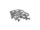 Rustic Silver Cast Iron School of Fish Kitchen Trivet 6.5""