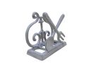 Whitewashed Cast Iron Fork and Spoon Kitchen Napkin Holder 5""