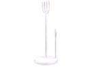 Whitewashed Cast Iron Fork and Spoon Kitchen Paper Towel Holder 15""