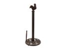 Rustic Copper Cast Iron Rooster Paper Towel Holder 15""