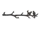 Cast Iron Love Birds on a Tree Branch Decorative Metal Wall Hooks 19""