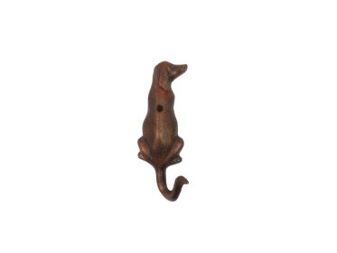 Rustic Copper Cast Iron Dog Hook 6""