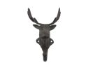 Cast Iron Moose Head Decorative Metal Wall Hooks 7""