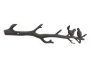 Cast Iron Love Birds on a Tree Branch Decorative Metal Wall Hooks 19""