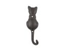 Cast Iron Cat Tail Decorative Metal Wall Hook 7""