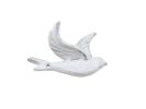 Whitewashed Cast Iron Flying Bird Decorative Metal Wing Wall Hook 5.5""