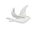 Whitewashed Cast Iron Flying Bird Decorative Metal Wing Wall Hook 5.5""