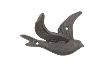 Cast Iron Flying Bird Decorative Metal Wing Wall Hook 5.5""