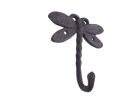 Cast Iron Dragonfly Decorative Metal Wall Hook 5""