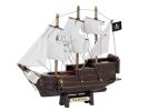 Wooden Calico Jacks The William Model Pirate Ship with White Sails Christmas Ornament 7""