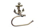 Antique Brass Anchor Toilet Paper Holder 10""