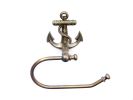 Antique Brass Anchor Toilet Paper Holder 10""