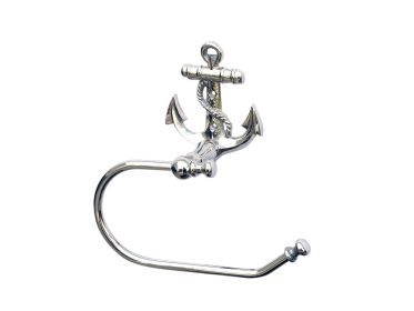 Chrome Anchor Toilet Paper Holder 10""