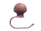 Antique Copper Seashell Hand Towel Holder 10""