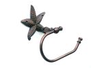 Antique Copper Starfish Toilet Paper Holder 10""