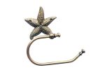 Antique Brass Starfish Toilet Paper Holder 10""