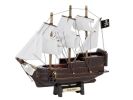 Wooden Fearless Model Pirate Ship with White Sails Christmas Ornament 7""