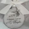 In Heaven Relatives Name Ornament, Keepsake Feather Plastic Ball Christmas Tree Charm Hanging