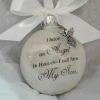 In Heaven Relatives Name Ornament, Keepsake Feather Plastic Ball Christmas Tree Charm Hanging