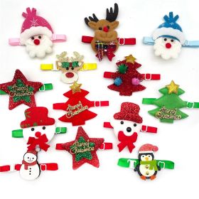 30/50pcs Christmas Pet Dog Bowties Santa Snowman Deer Small Dog Collar Holiday Grooming Neckties Bowtie Pet Supplies (type: 50pcs)