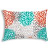 BURSTING BLOOMS Orange Indoor/Outdoor Pillow - Sewn Closure