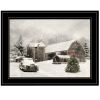 Trendy Decor 4U "Farmhouse Christmas" Framed Wall Art, Modern Home Decor Framed Print for Living Room, Bedroom & Farmhouse Wall Decoration by Lori Dei