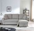 Storage Sofa Bed Tufeted Cushion with 2 Pillows